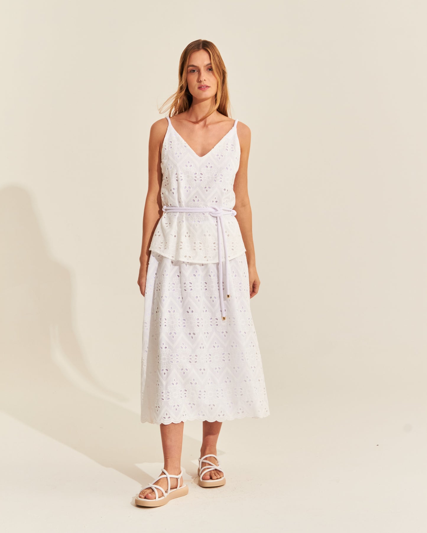 Vestido Midi Laise Nice Off White