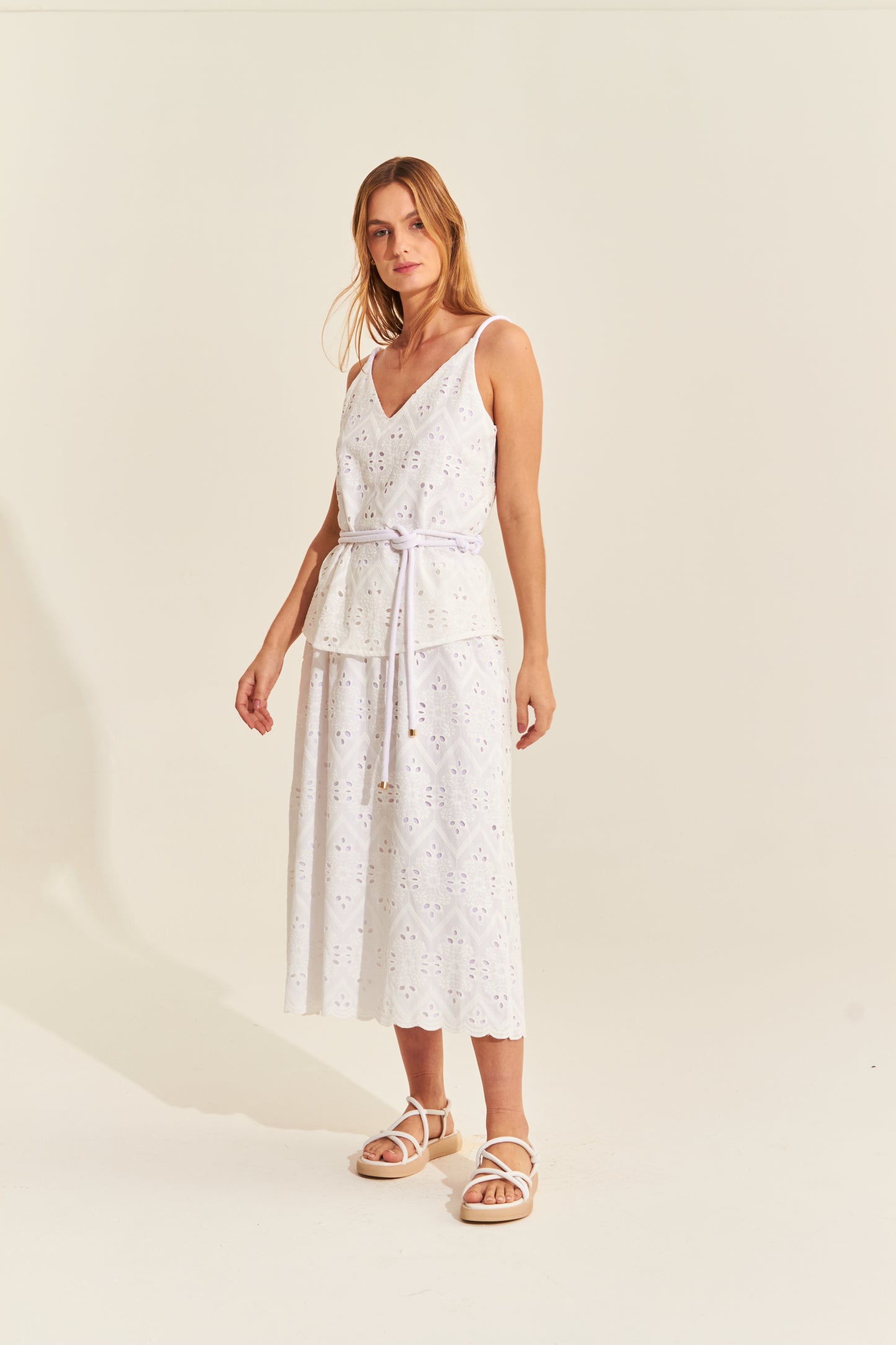 Vestido Midi Laise Nice Off White