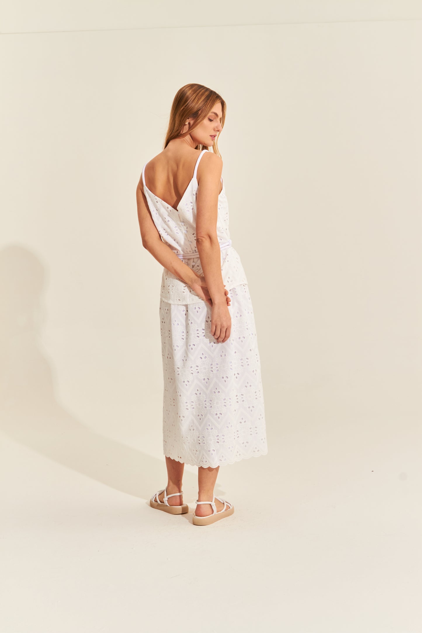 Vestido Midi Laise Nice Off White