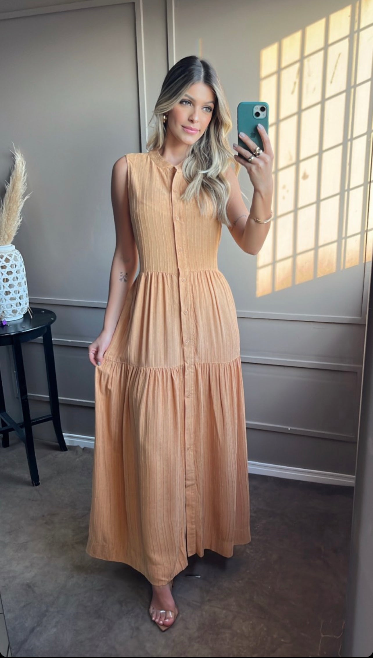 Vestido Viscose com Textura