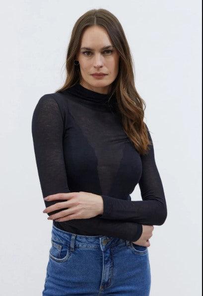 Blusa Manga Comprida Transparência
