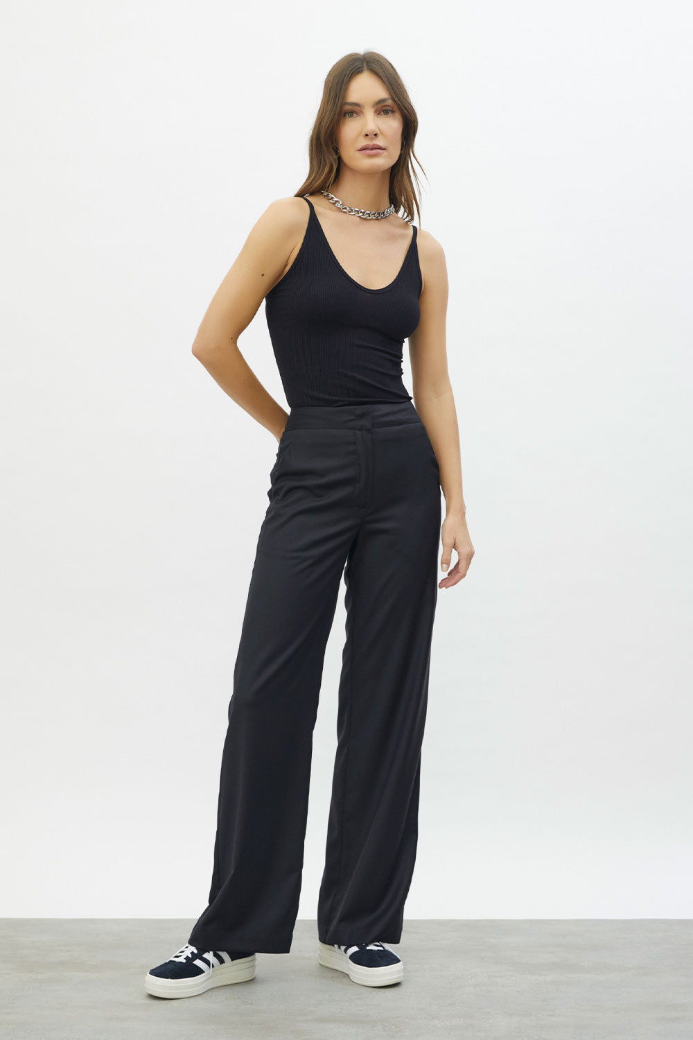 Calça Pantalona Alfaiataria Preta