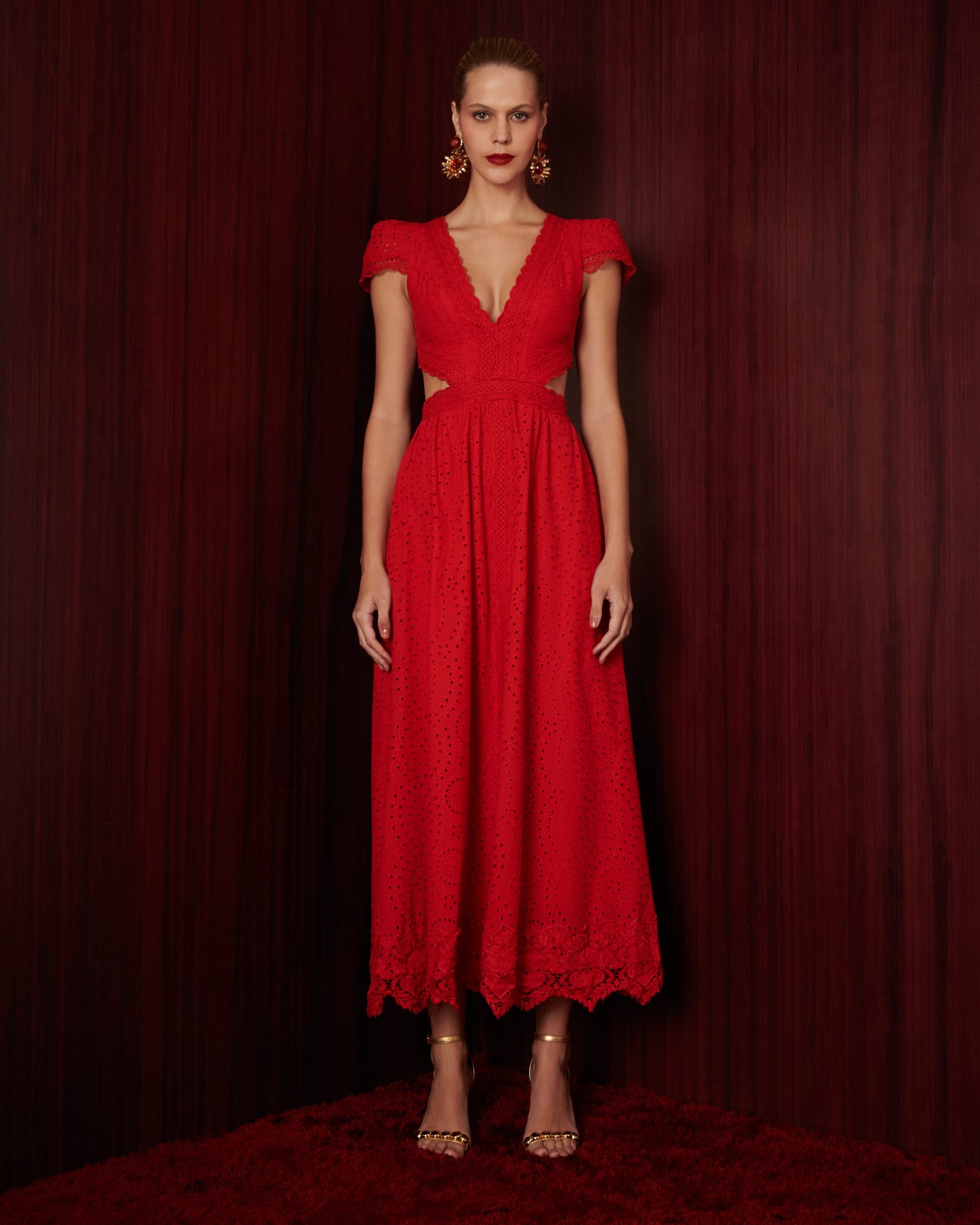 Vestido Laise Vermelho Rock Lola