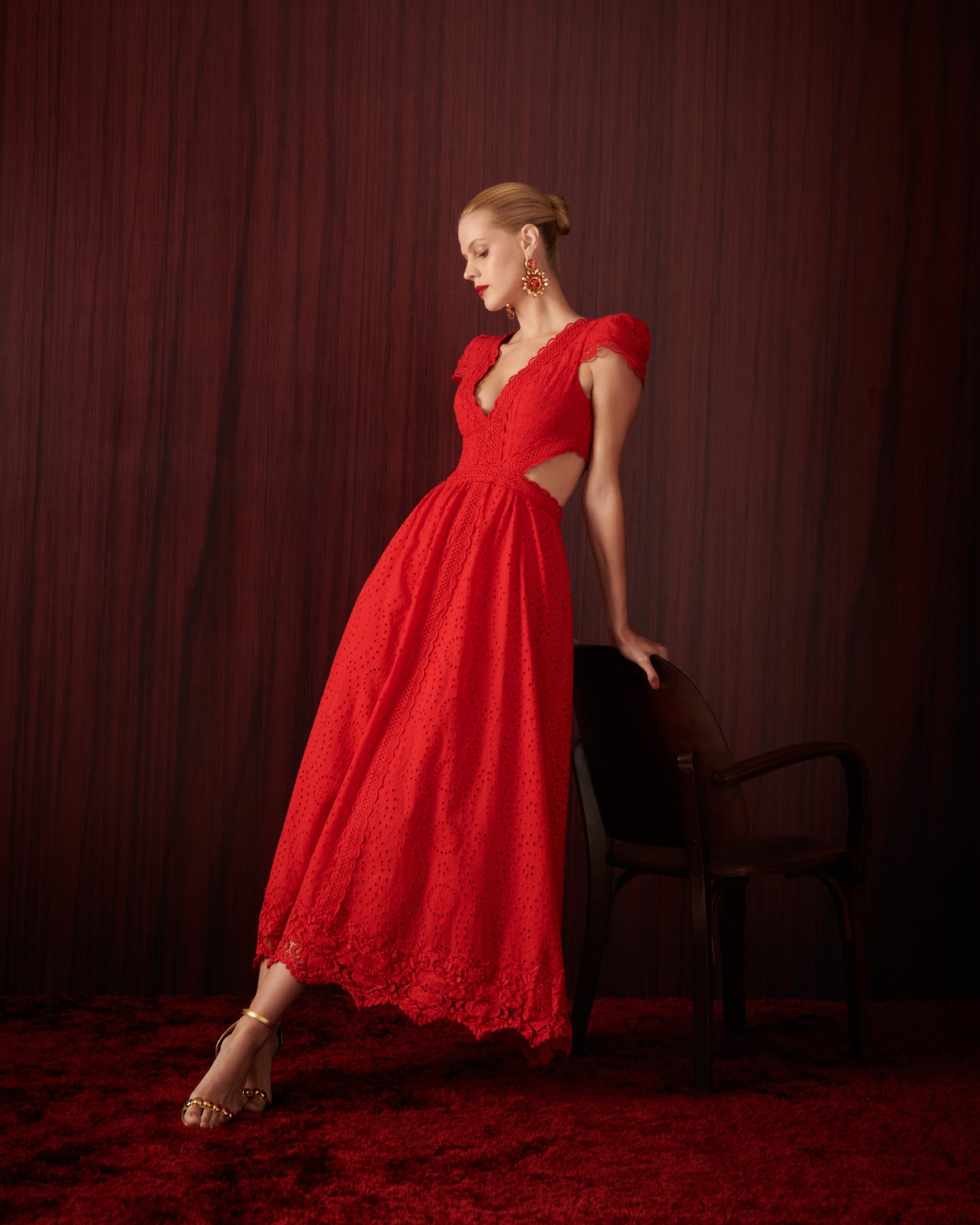 Vestido Laise Vermelho Rock Lola
