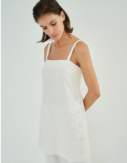 Mini Veste Algodão Pérola