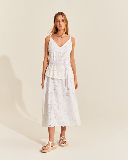 Vestido Midi Laise Nice Off White