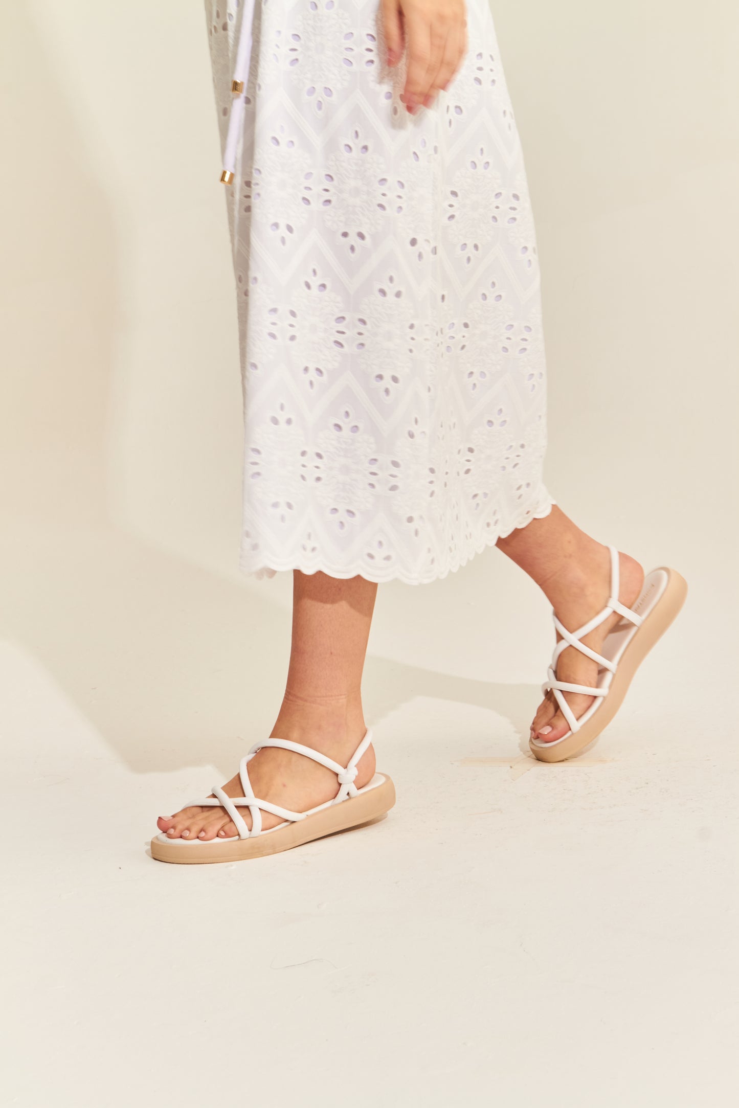 Vestido Midi Laise Nice Off White