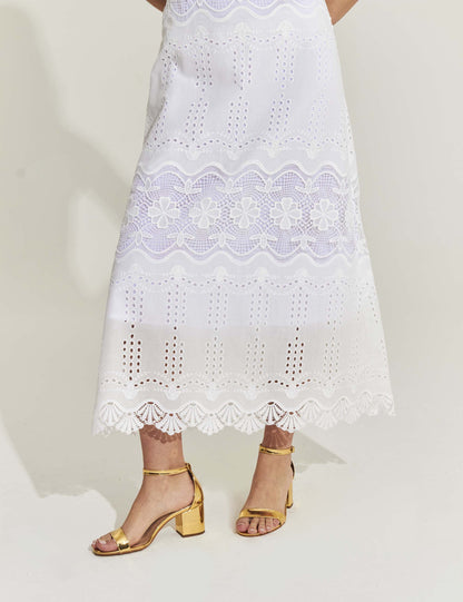 Vestido Midi Laise Remy Branco
