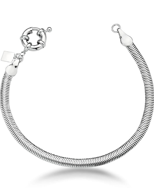 Pulseira Laminada Lisa Prata