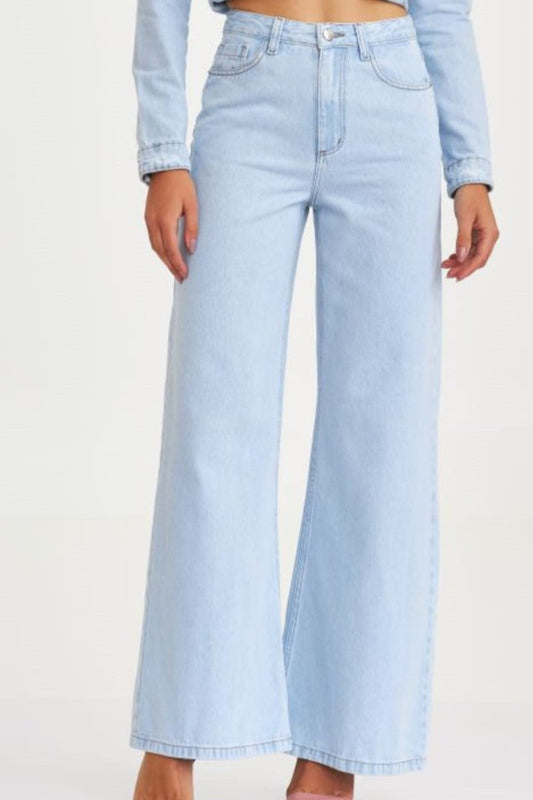 Calça Pantalona Jeans Super Wide (Boca Larga)