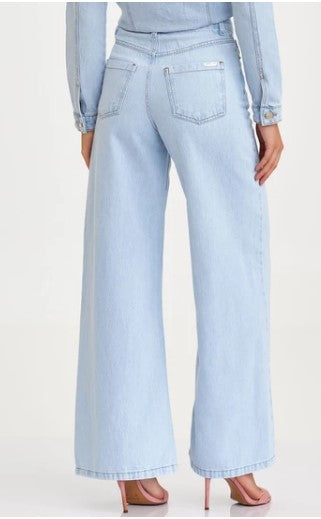 Calça Pantalona Jeans Super Wide (Boca Larga)