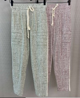 Calça Moletom detalhe em Linho