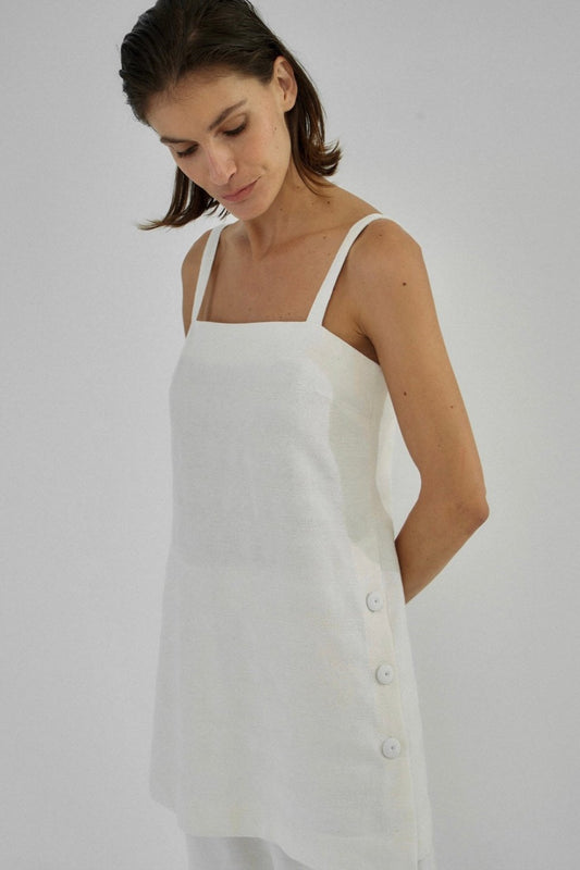 Mini Veste Algodão Pérola