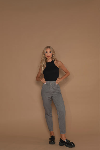 Calça Baggy Jeans Cinza