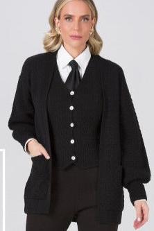 Casaco Bruna Tricot Luxo