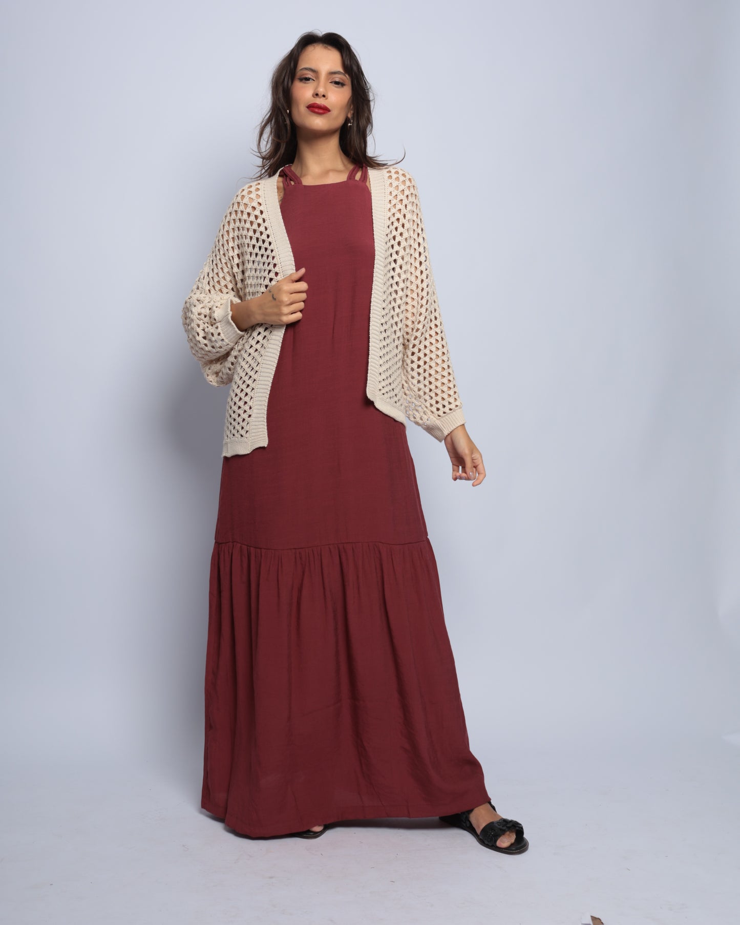 Vestido Ágata Bordô