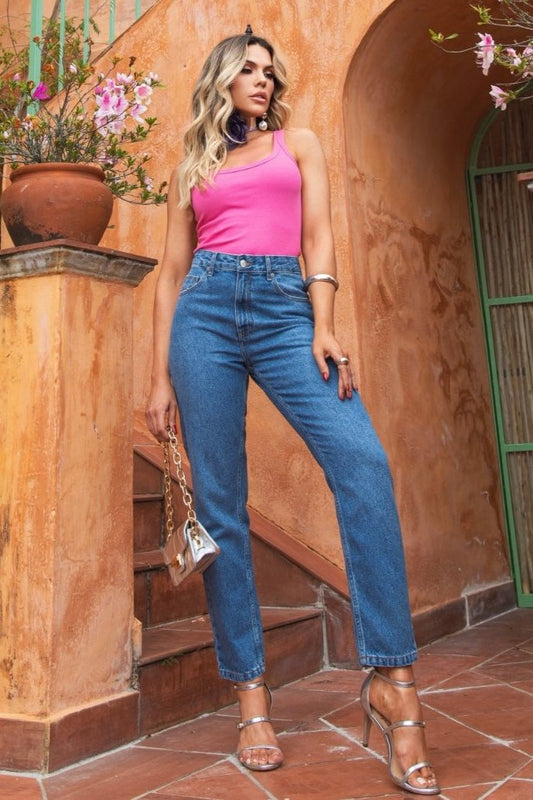 Calça Mom Jeans 100% algodão