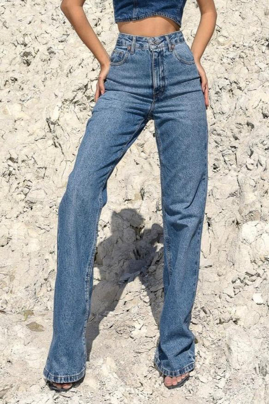 Calça Jeans Reta Alta