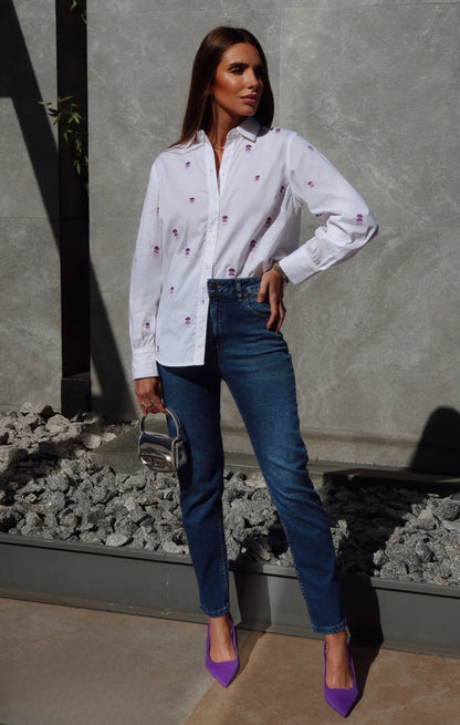 Calça Mom Fit Elastano