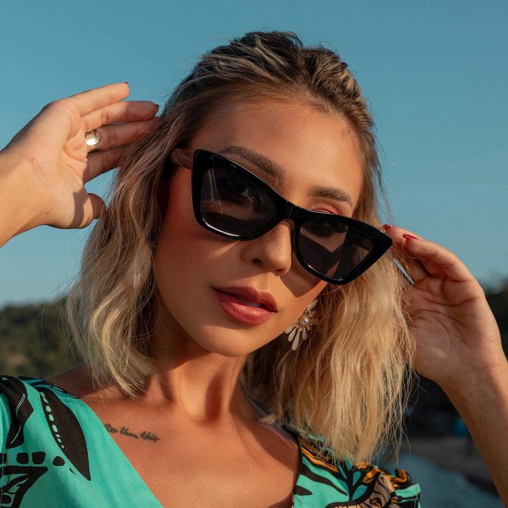 Óculos de Sol Blogger Chloé - Preto