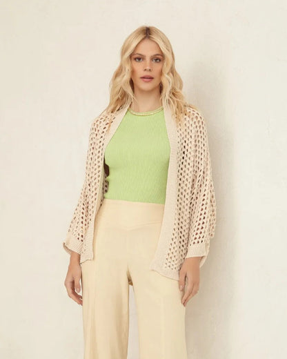 Cardigan Kimono Trico Croche
