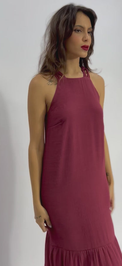 Vestido Ágata Bordô
