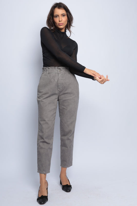 Calça Baggy Jeans Cinza